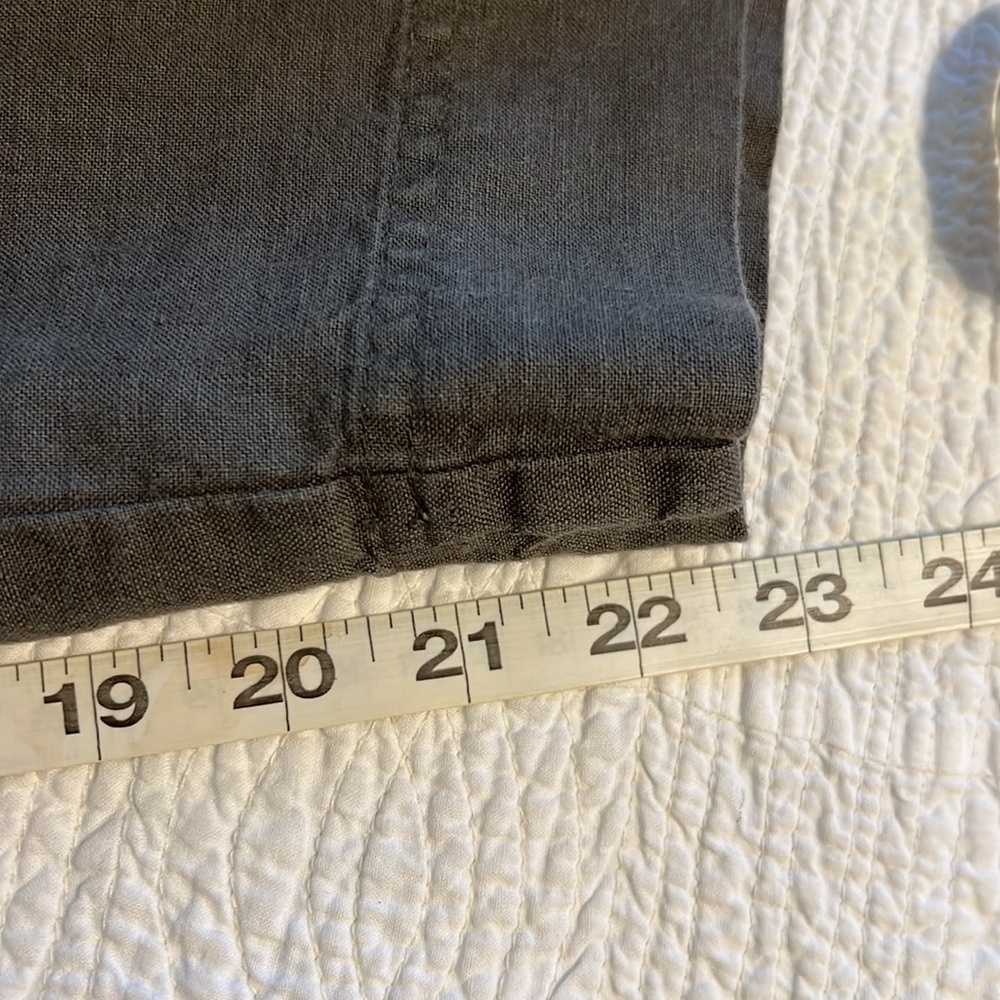 Talbots Irish Linen Drawstring Crop Pants - Picture 12 of 12
